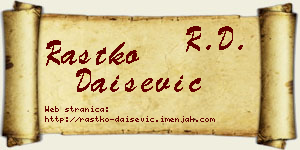 Rastko Daišević vizit kartica
